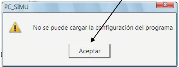 Error en PC Simu