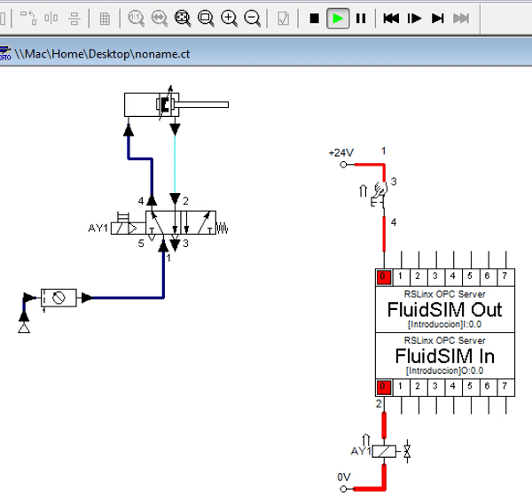 RSLogix 500 y FluidSim, enlace en 5 pasos